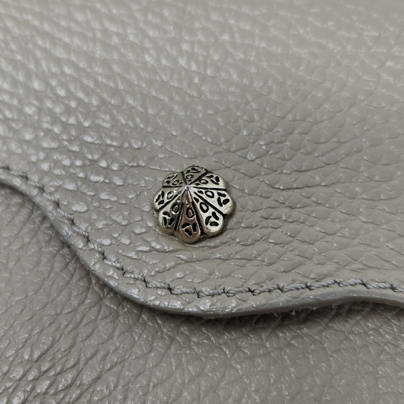 ISADORA LEATHER SMALL CROSSBODY PURSE MINI BAG TRAVEL TAUPE TAN WOMEN ITALY - Picture 13 of 14